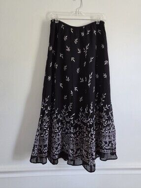 Retro Floral Midi Skirt